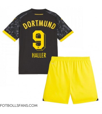 Borussia Dortmund Sebastien Haller #9 Replika Bortatröja Barn 2023-24 Kortärmad (+ Korta byxor)